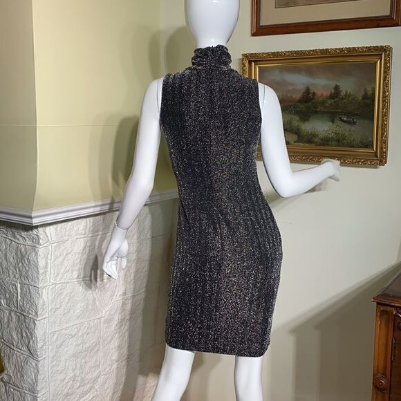 Ralph Lauren Metallic Grey Bodycon Mini Dress - Picture 6 of 14